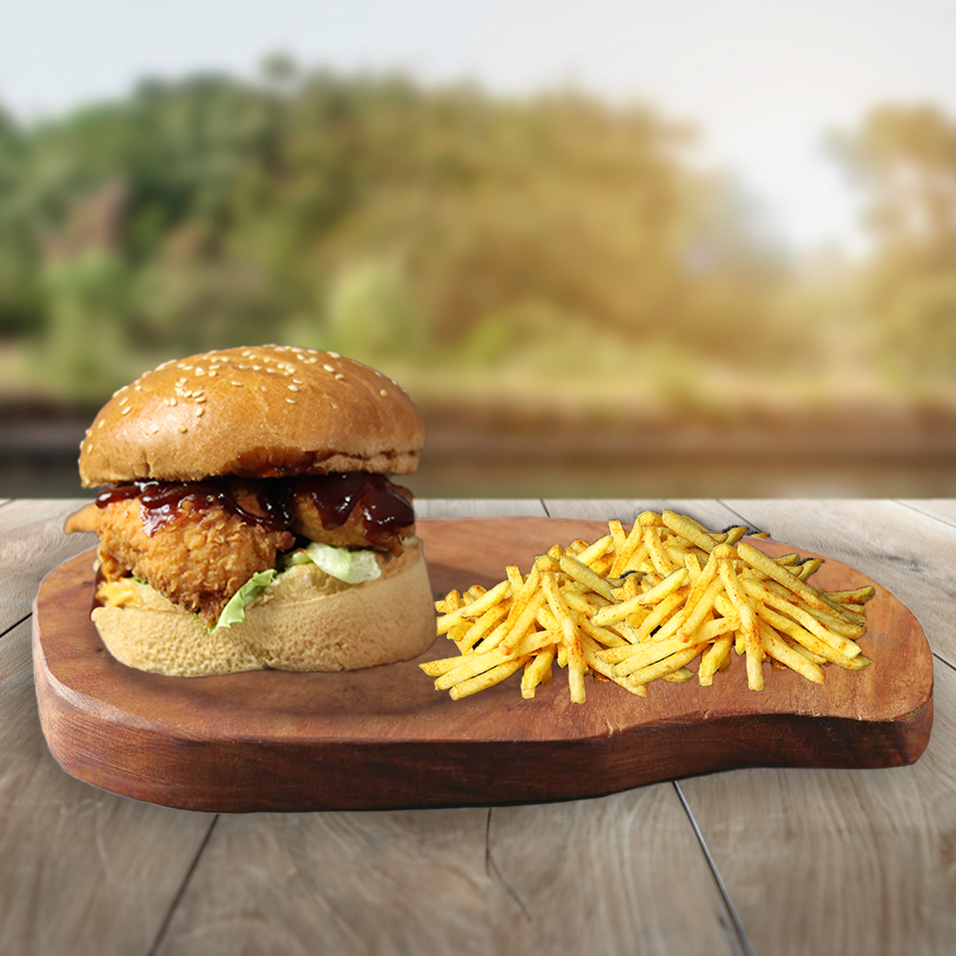 Twin Chicken BBQ Burger