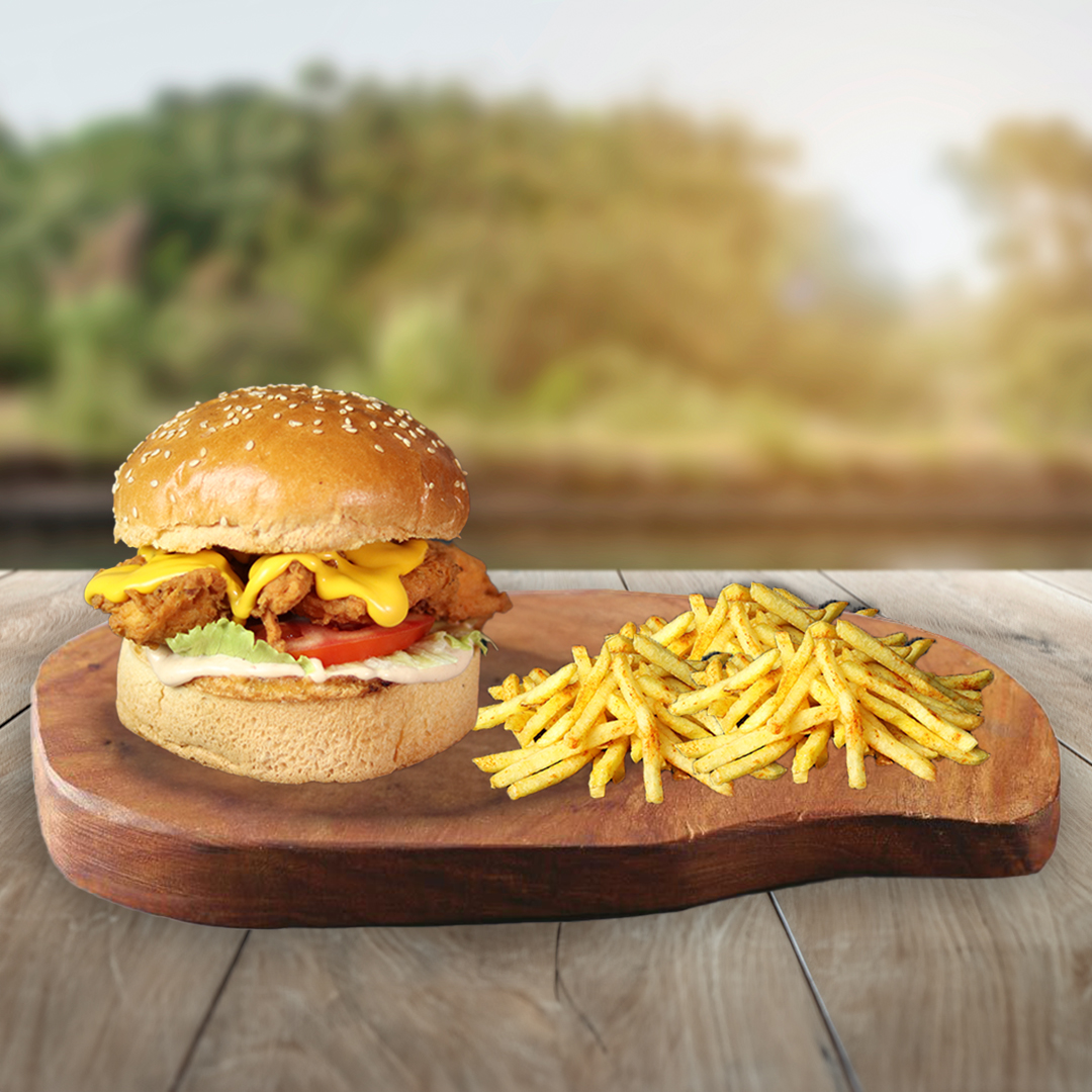 Twin Chicken Cheese Burger