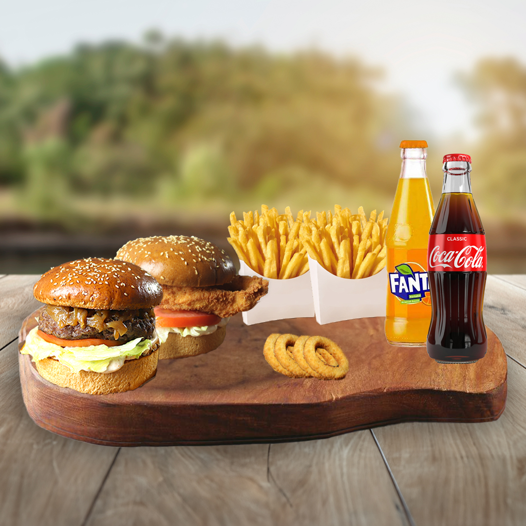 1 Et 1 Tavuk Burger Menü